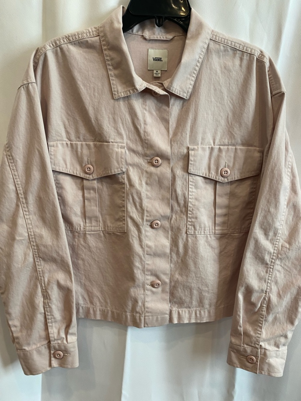 Vans Women's Pale Pink Button-Front Utility Jacket